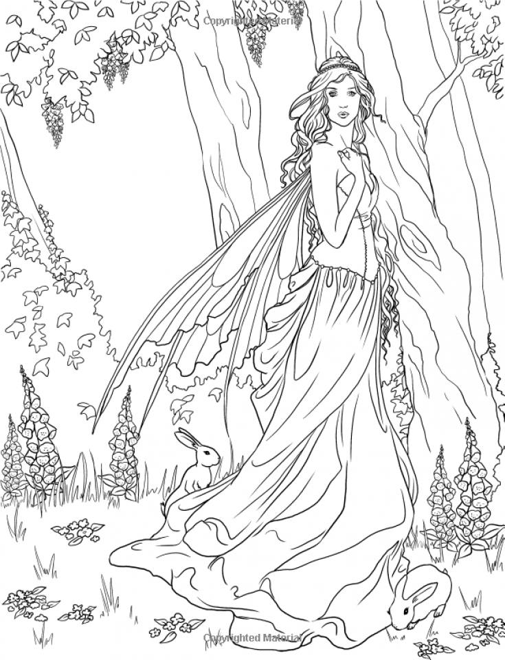 50+ Best of Fairy Coloring Pages Line Art