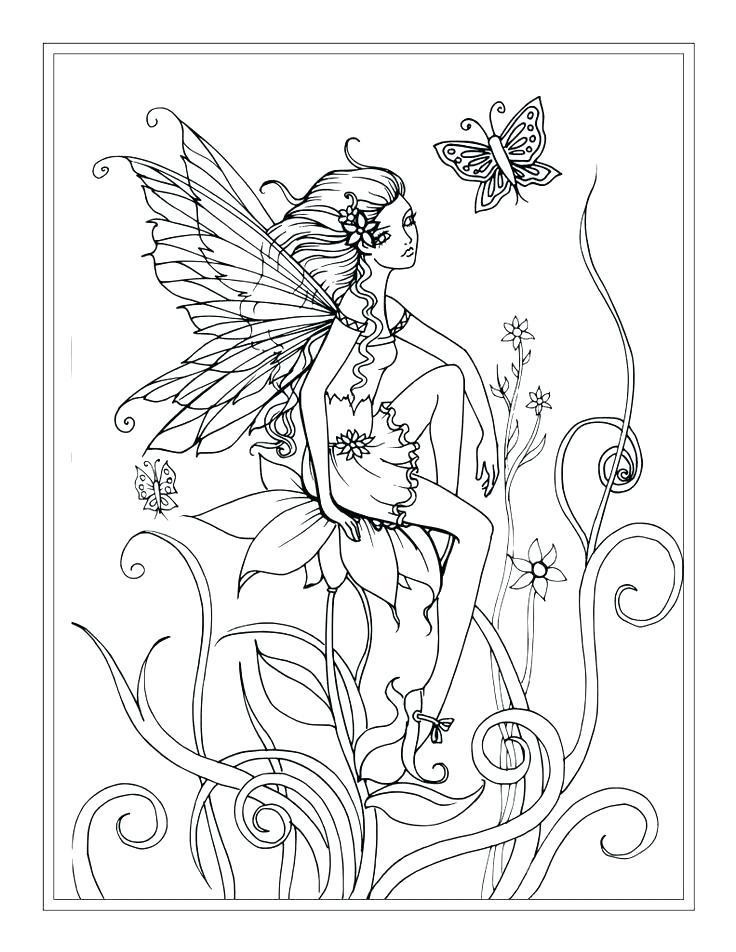 48+ Unique Fairy Coloring Pages Sheets Printables