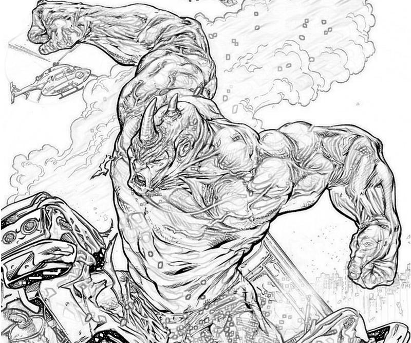 10 Exciting Rhino Spiderman Coloring Pages for Action Lovers