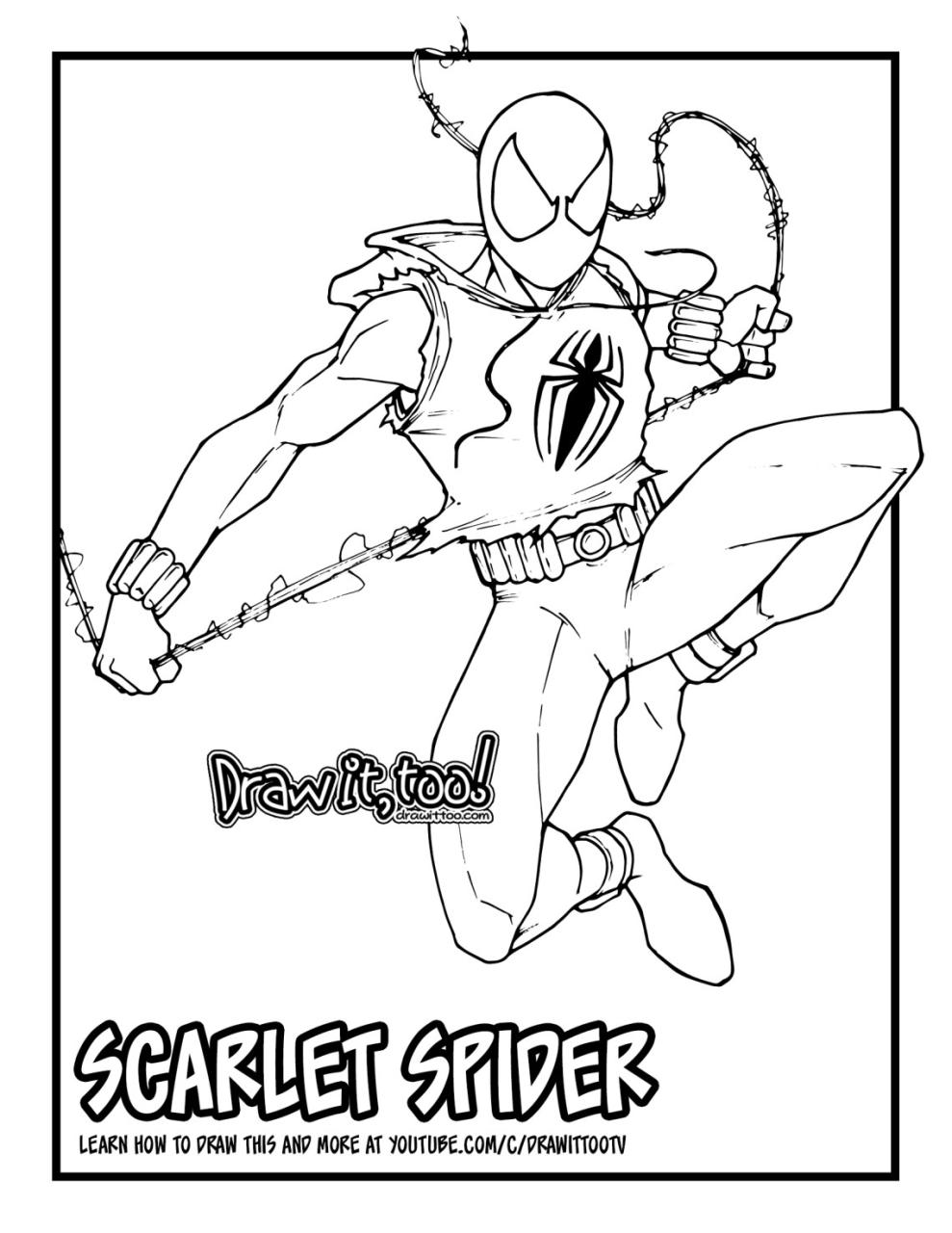 10 Scarlet Spider-Man Coloring Pages for Your Little Web-Slinger