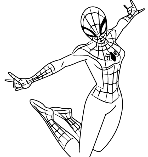 10 Stunning Spider-Girl Coloring Pages for Creative Kids