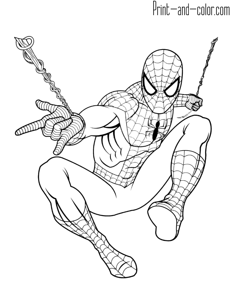 39+ Unique Spiderman Coloring Pages Detailed for Kids