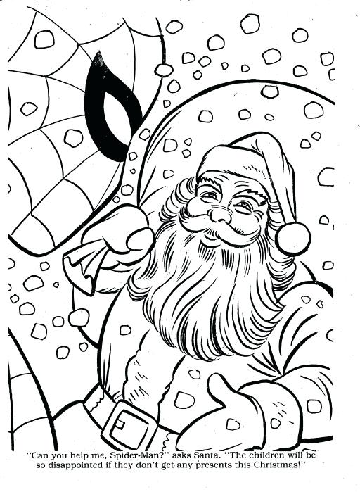 10 Festive Santa Spiderman Coloring Pages for a Jolly Holiday