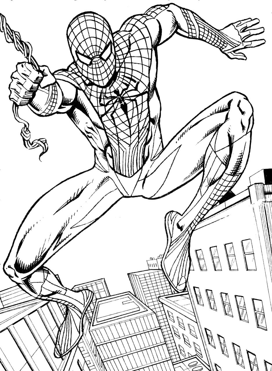 10 Cool Spiderman Coloring Pages for Boys