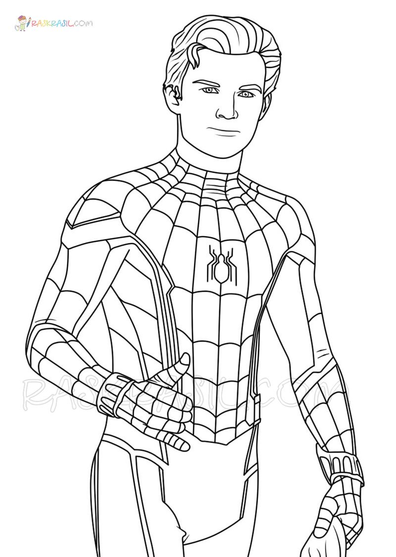 Spiderman Suits Coloring Pages 1