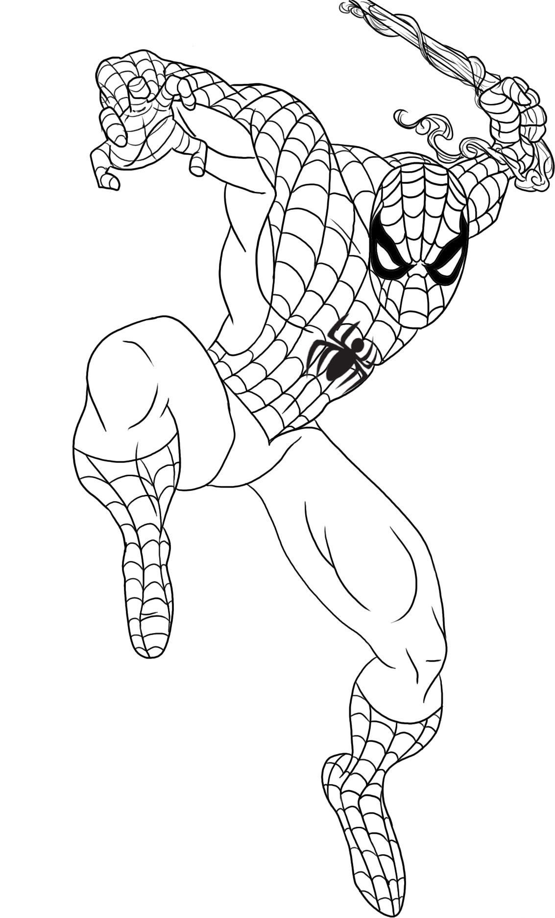 Spiderman Suits Coloring Pages 4