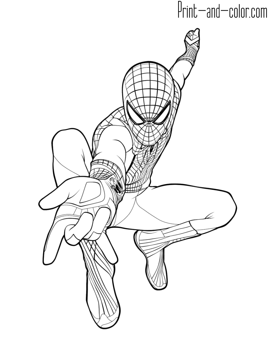 Spiderman Suits Coloring Pages 5