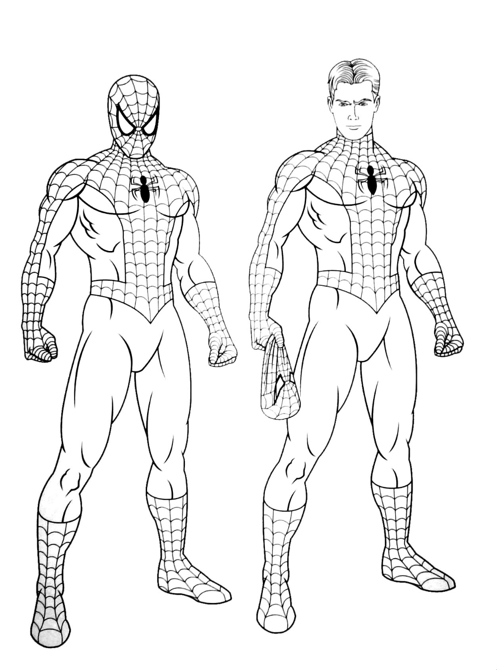 Spiderman Suits Coloring Pages 6