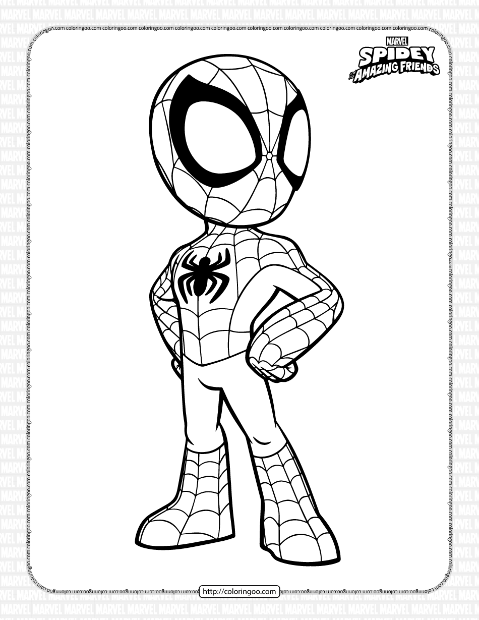 10 Unique Spidey Bot Coloring Pages to Color In