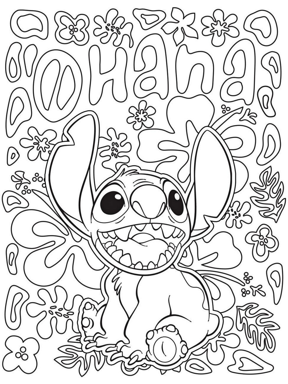 46+ Download Coloring Pages Cute Stich Line Art