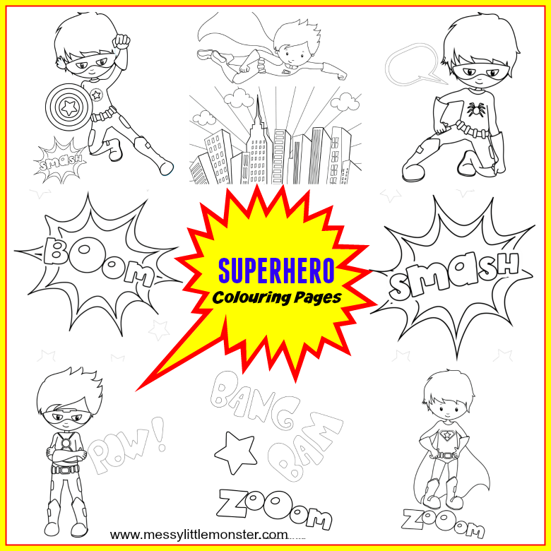 10 Cute Superhero Coloring Pages for Creative Kids