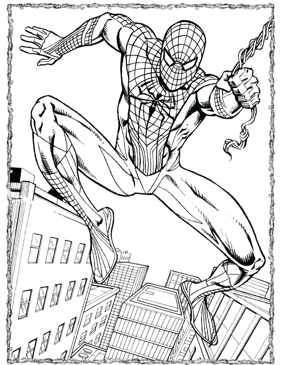 10 Realistic Spiderman Coloring Pages for Web-Slinging Adventures