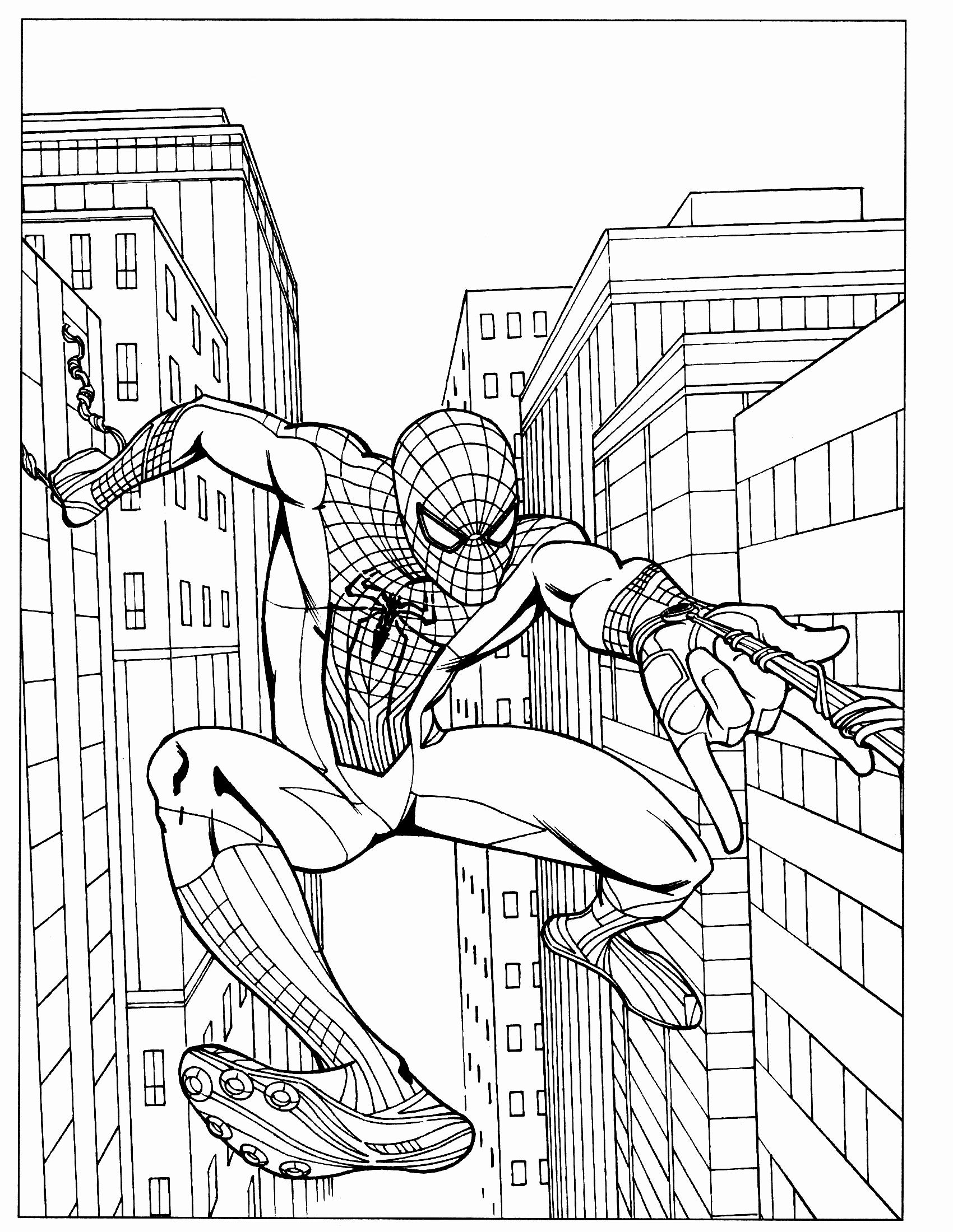 44+ Printable Spiderman Coloring Pages Sheets Printables