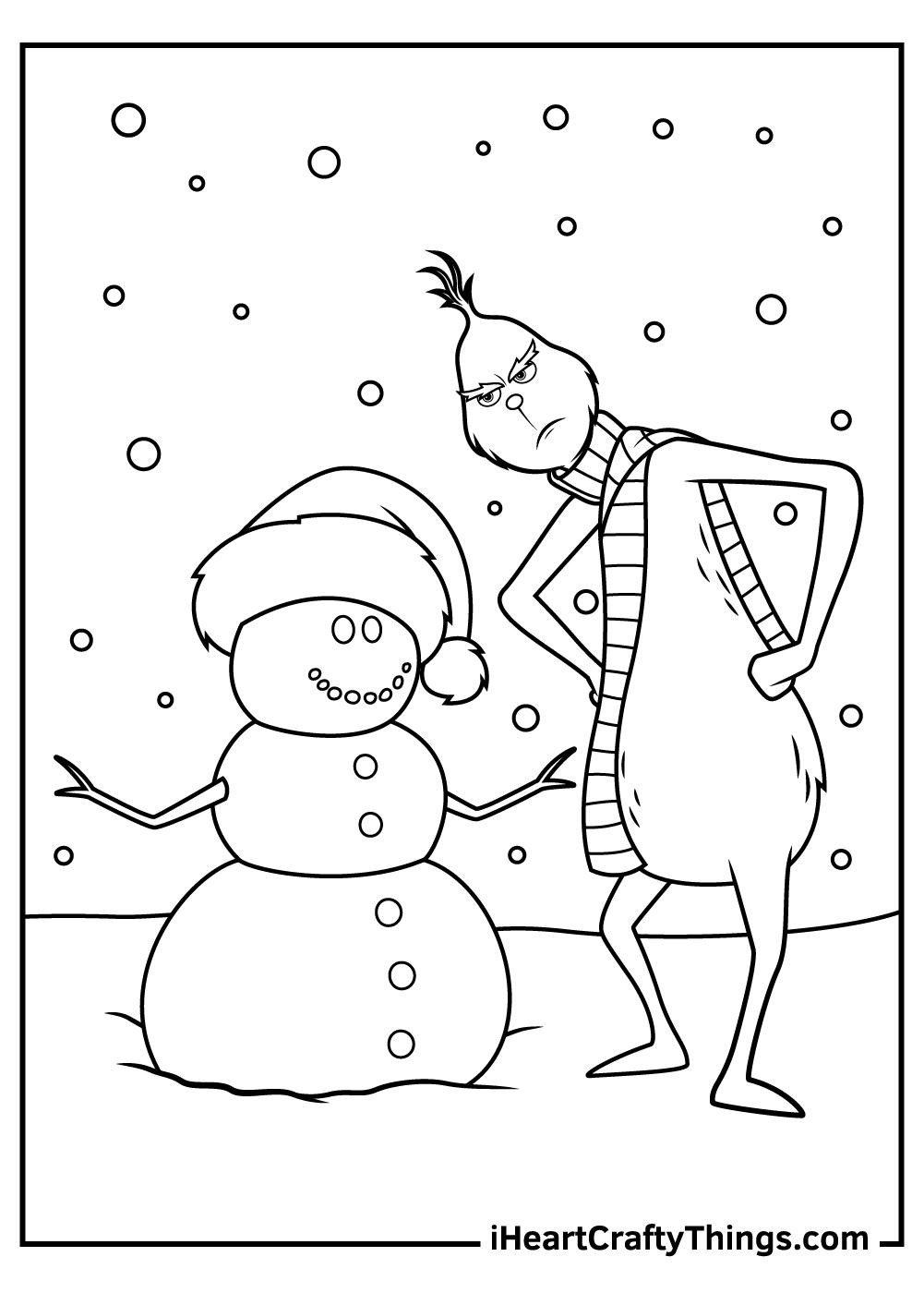 45+ Unique Grinch Coloring Pages PDF Printable