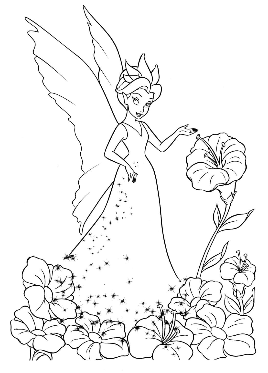 43+ Printable Fairy Coloring Pages Sketch