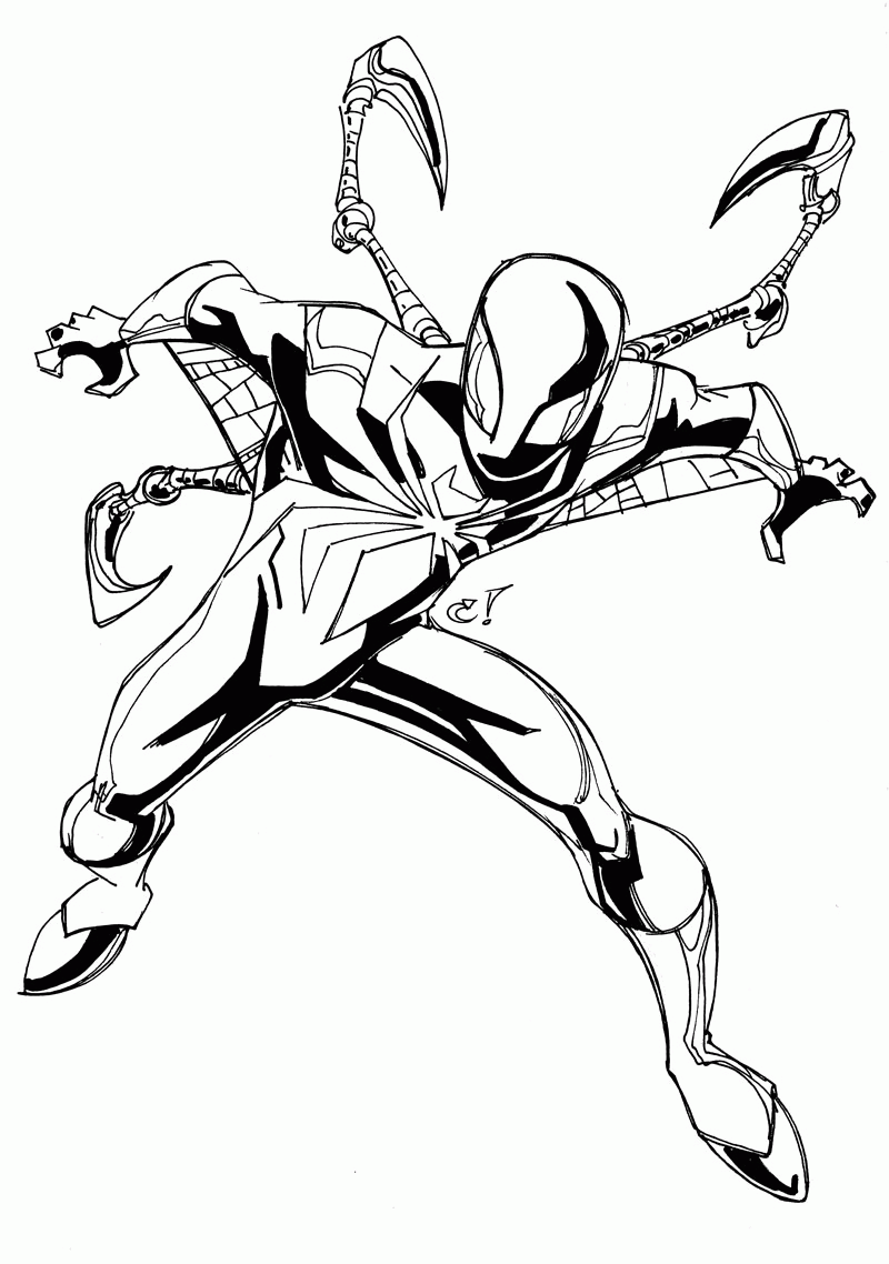 50+ Top New Spiderman Coloring Pages for Adult