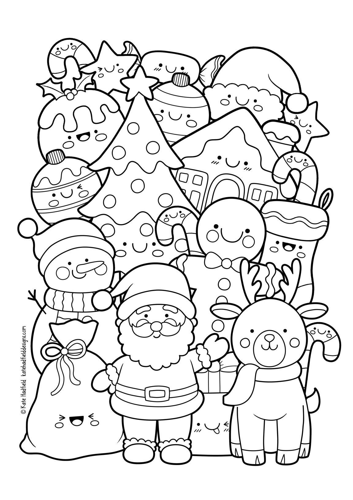 110 Christmas Coloring Pages Free Printable 49