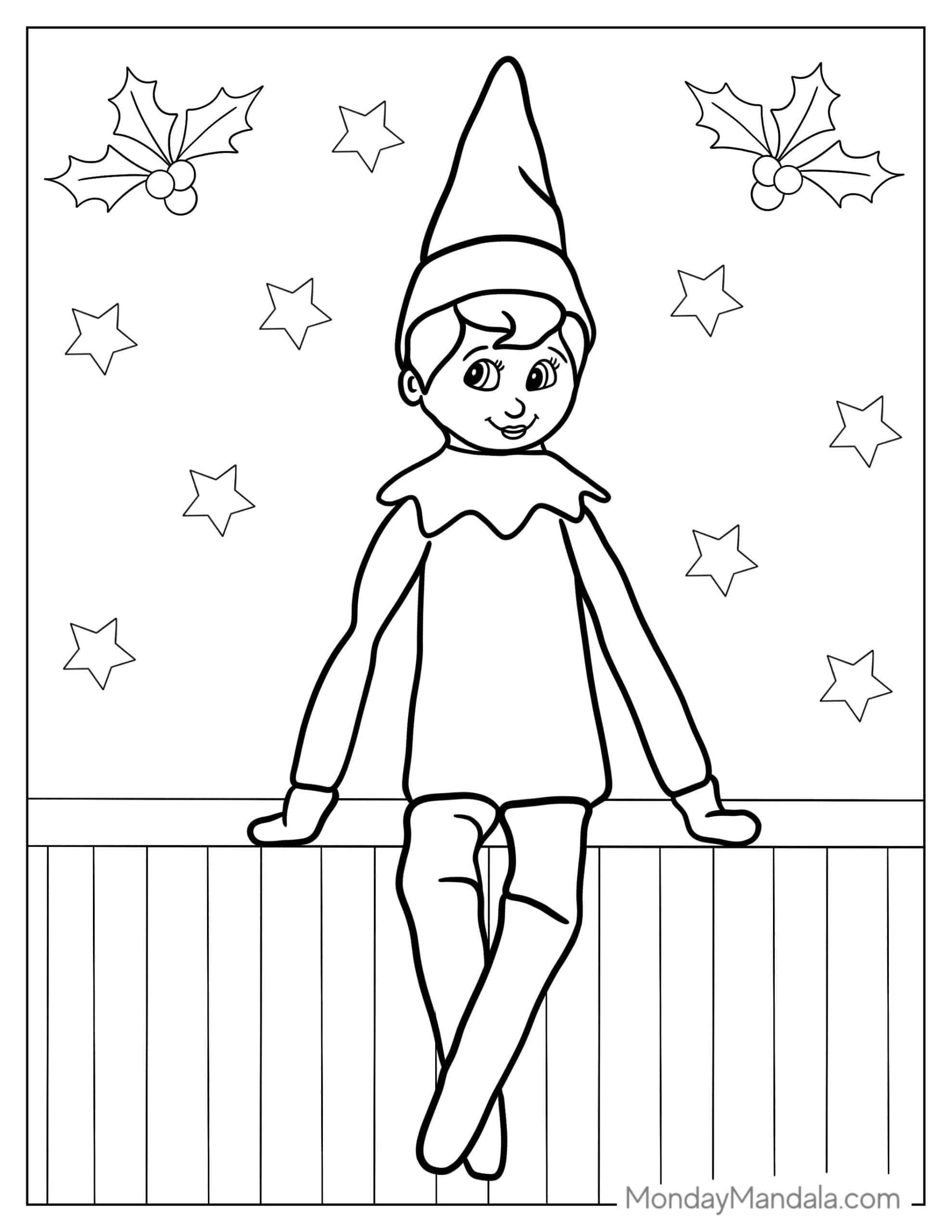 110 Christmas Coloring Pages Free Printable 93