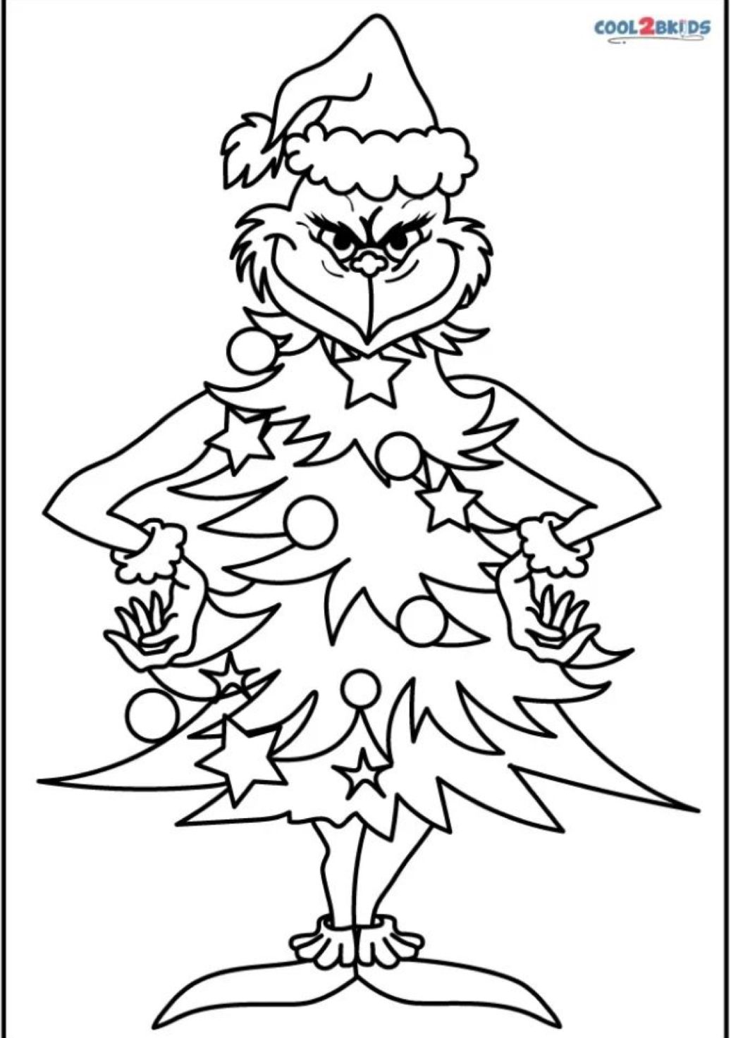 15 Christmas Tree Coloring Pages for Kids Printable 11