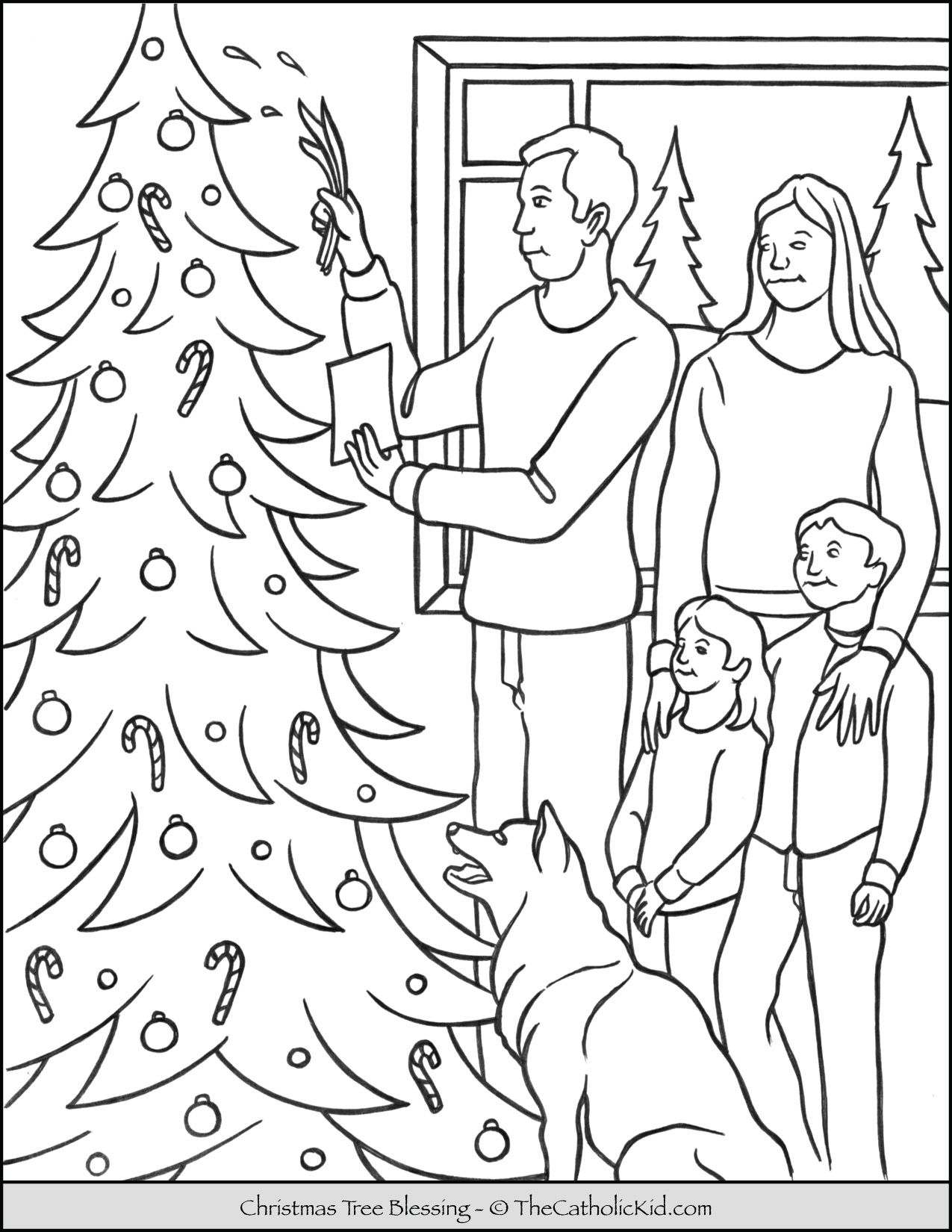 15 Christmas Tree Coloring Pages for Kids Printable 15