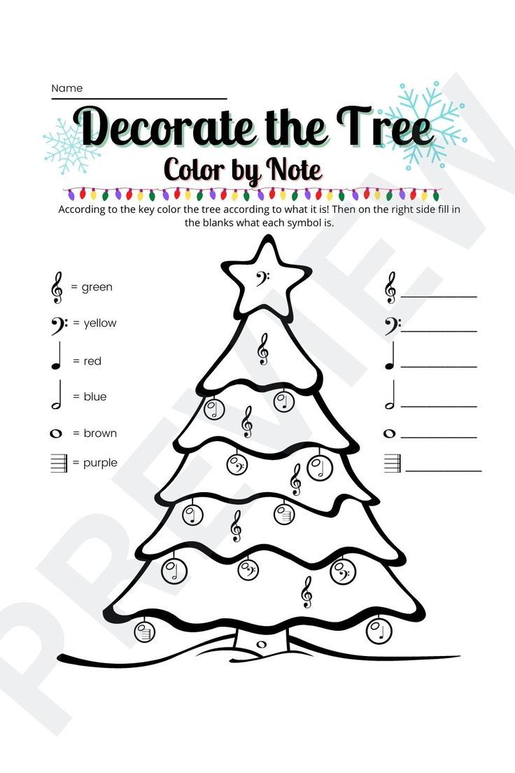 15 Christmas Tree Coloring Pages for Kids Printable 9