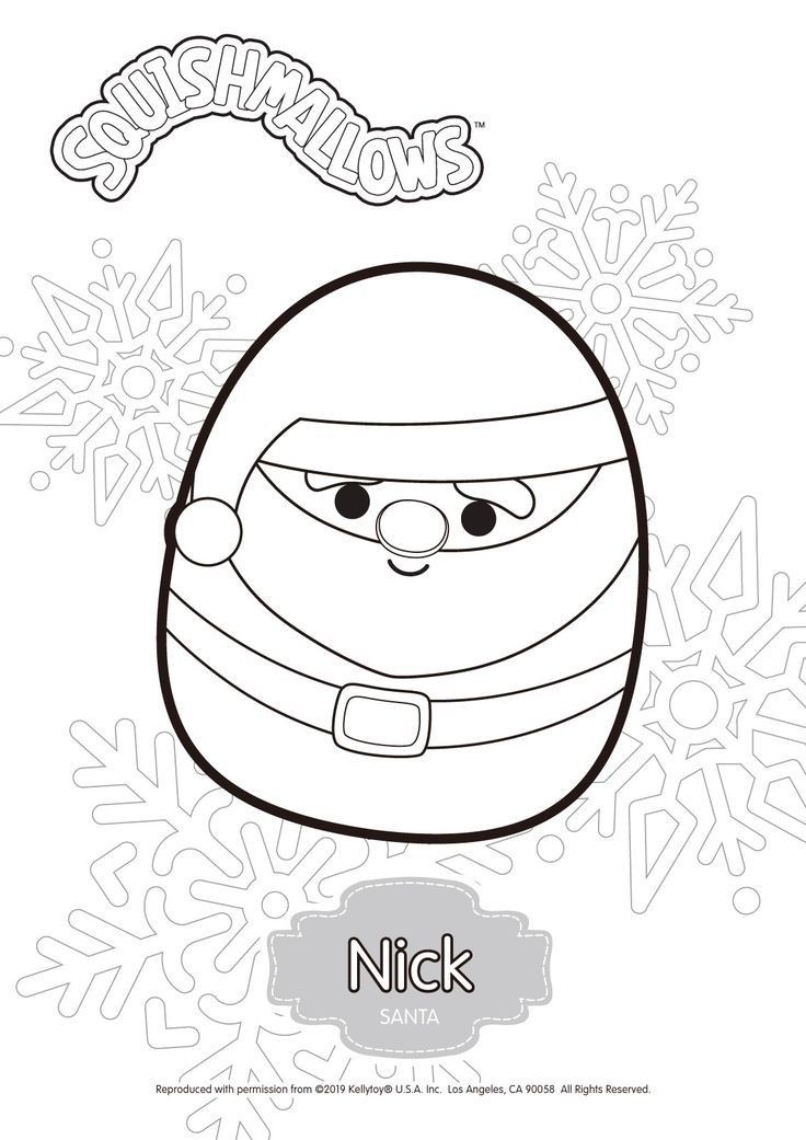 21 Squishmallows Christmas Coloring Pages Free Printable 16