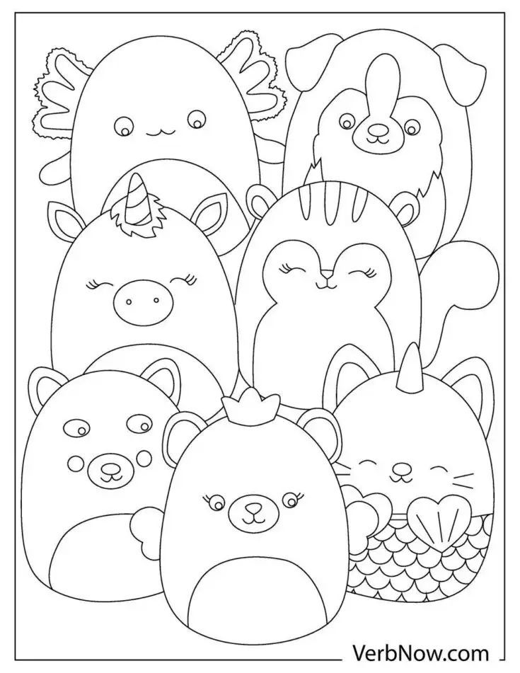 21 Squishmallows Christmas Coloring Pages Free Printable 18