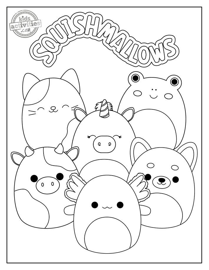 21 Squishmallows Christmas Coloring Pages Free Printable 19