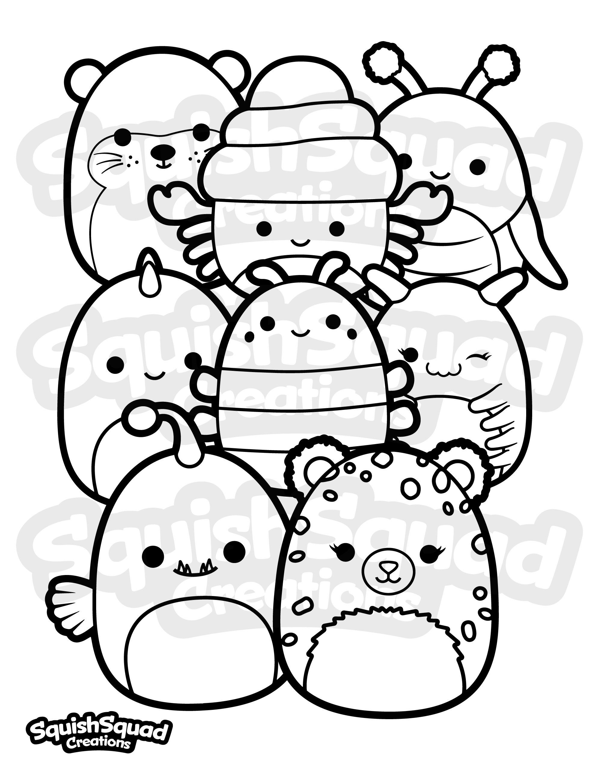 21 Squishmallows Christmas Coloring Pages Free Printable 2