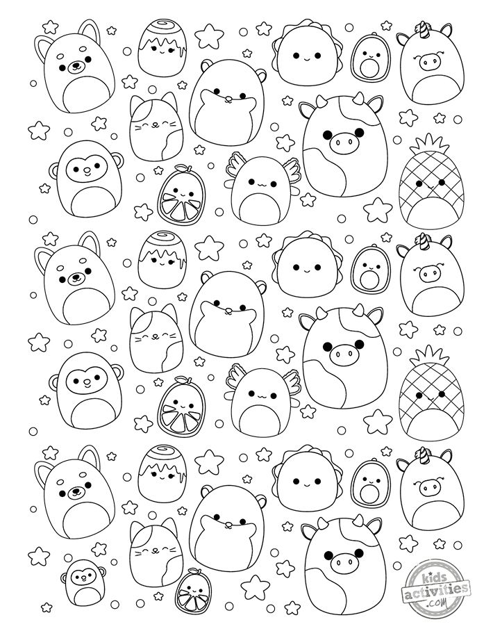 21 Squishmallows Christmas Coloring Pages Free Printable 20