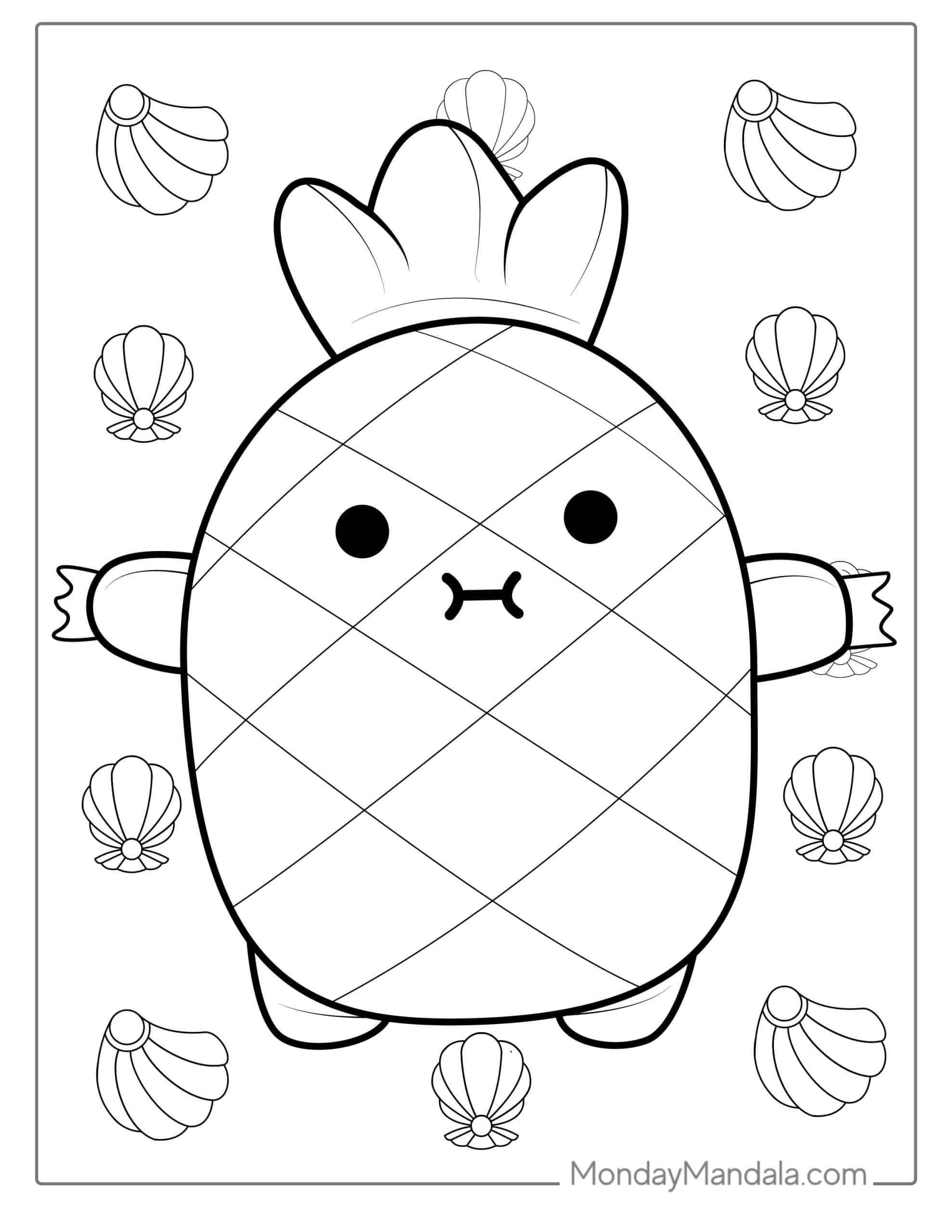 21 Squishmallows Christmas Coloring Pages Free Printable 3