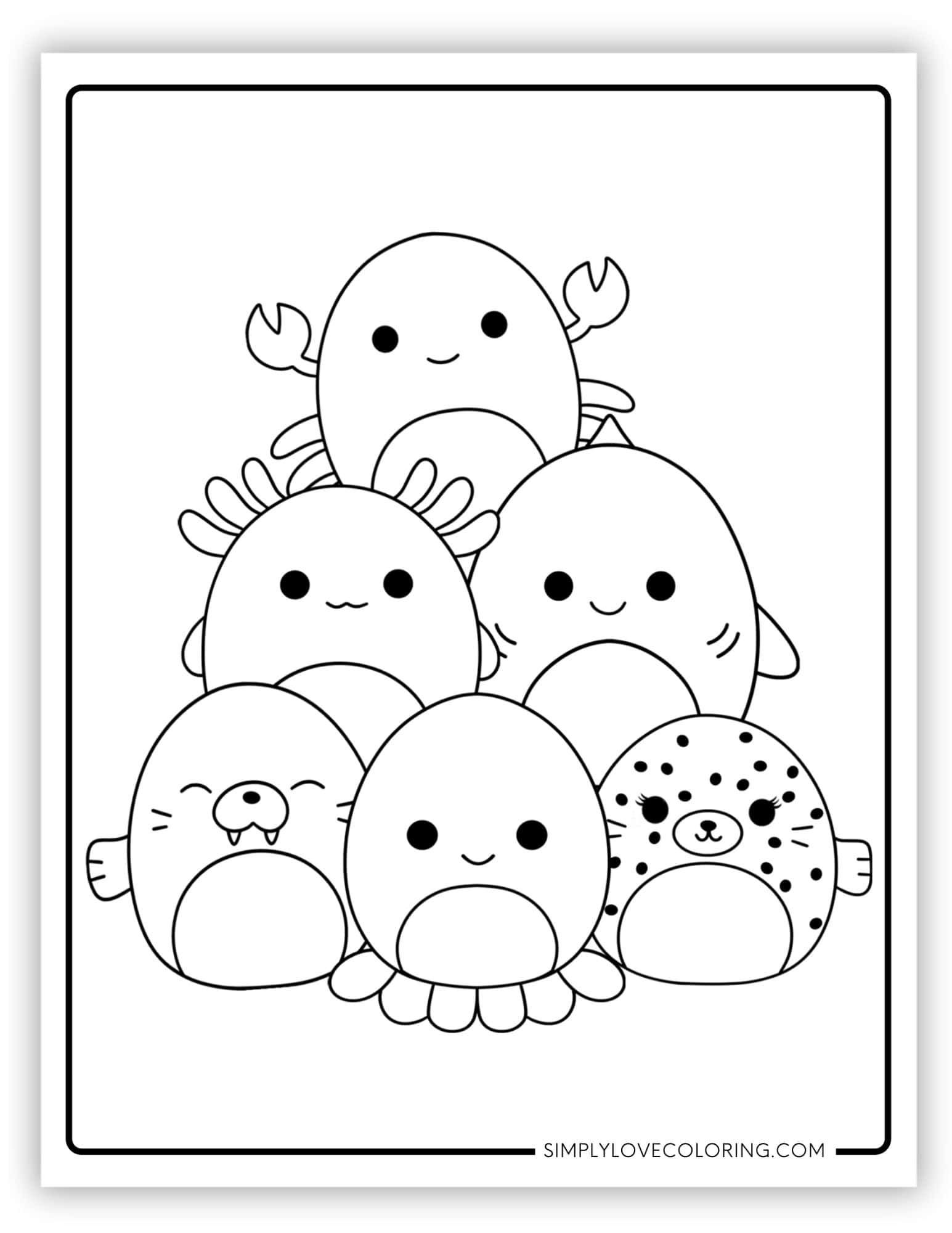 21 Squishmallows Christmas Coloring Pages Free Printable 4