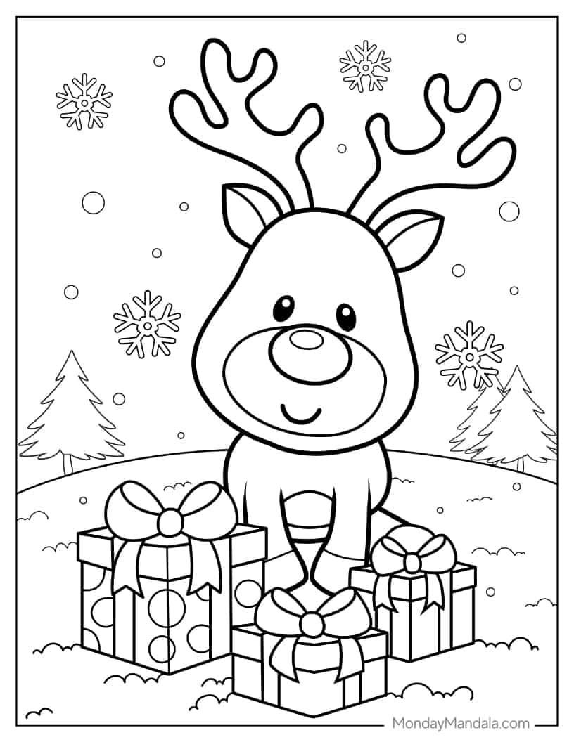 43 Christmas Tree Coloring Pages for Kids Free Printable 11