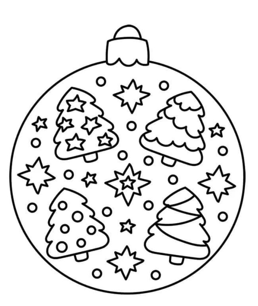 43 Christmas Tree Coloring Pages for Kids Free Printable 12