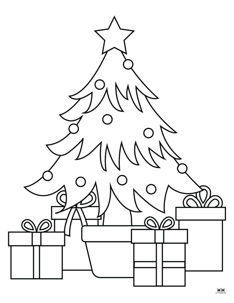 43 Christmas Tree Coloring Pages for Kids Free Printable 16