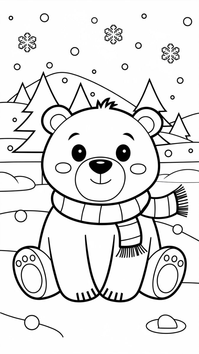 43 Christmas Tree Coloring Pages for Kids Free Printable 17