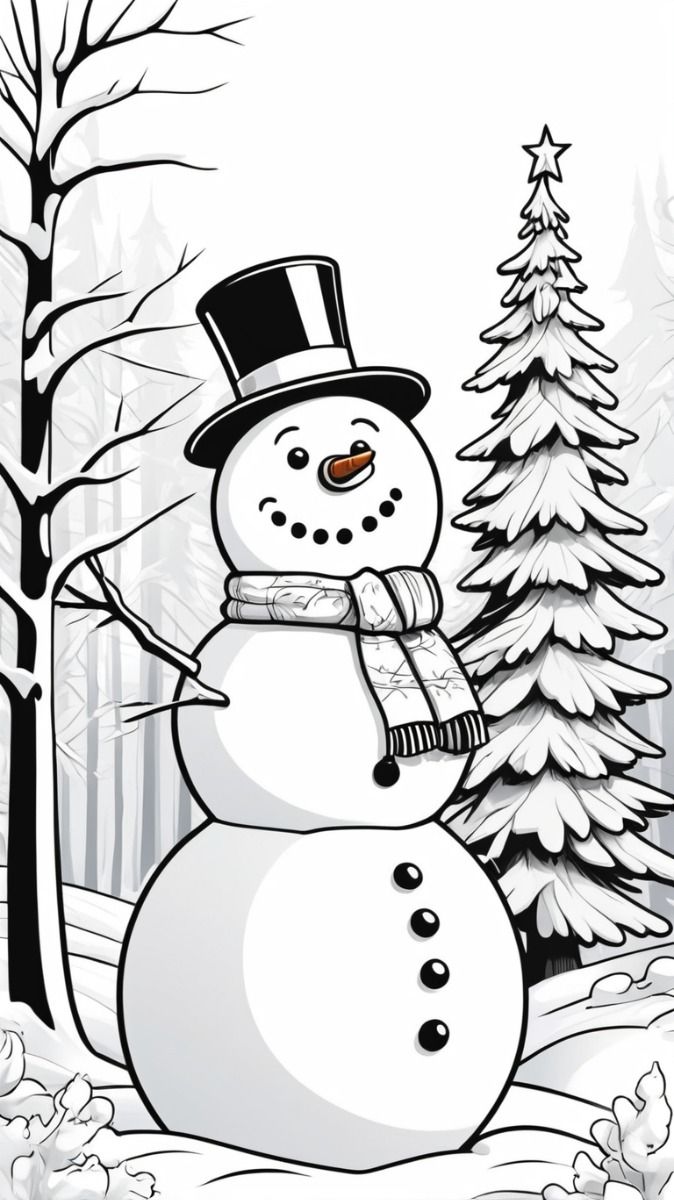 43 Christmas Tree Coloring Pages for Kids Free Printable 19