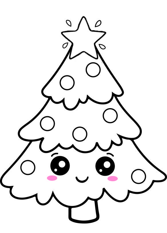 43 Christmas Tree Coloring Pages for Kids Free Printable 28