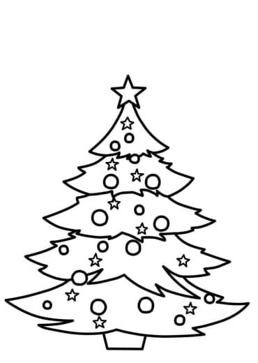 43 Christmas Tree Coloring Pages for Kids Free Printable 38