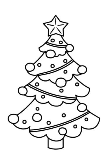 43 Christmas Tree Coloring Pages for Kids Free Printable 39