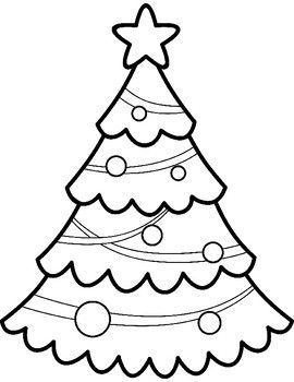 43 Christmas Tree Coloring Pages for Kids Free Printable 43