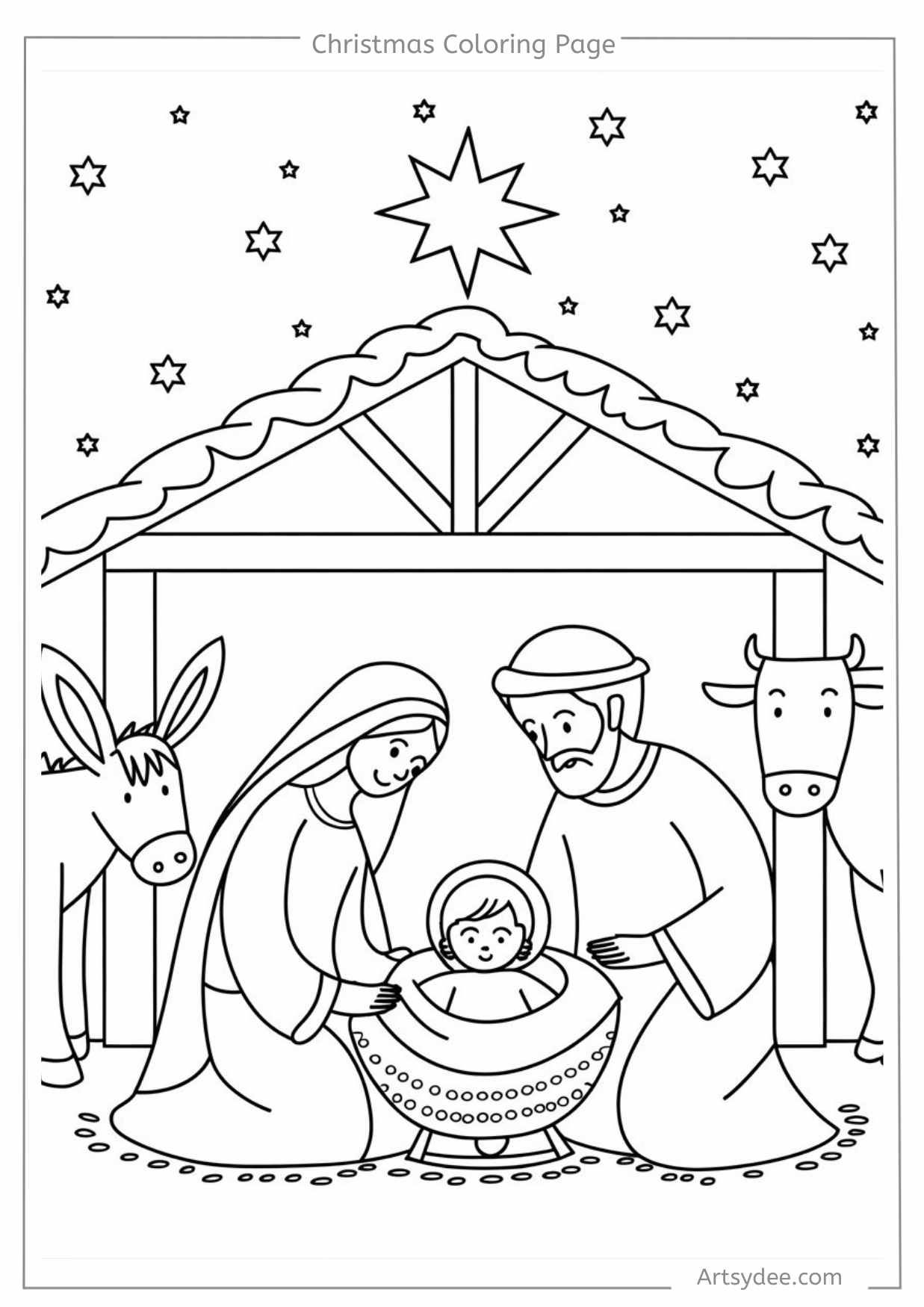 43 Christmas Tree Coloring Pages for Kids Free Printable 6