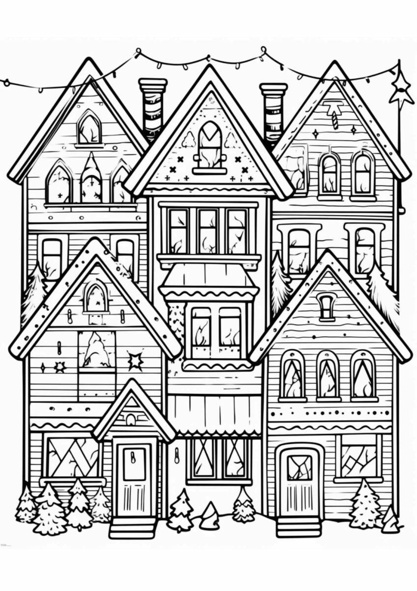 68 Christmas Coloring Pages Edition for Adult 12