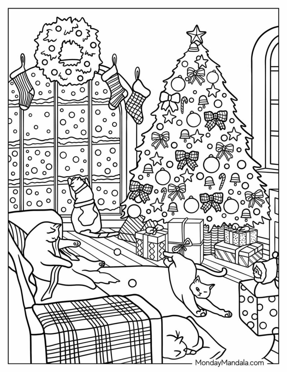 68 Christmas Coloring Pages Edition for Adult 17