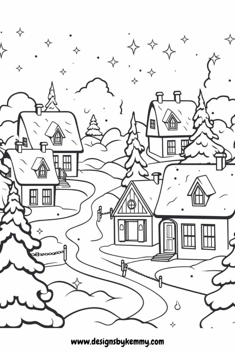 68 Christmas Coloring Pages Edition for Adult 19