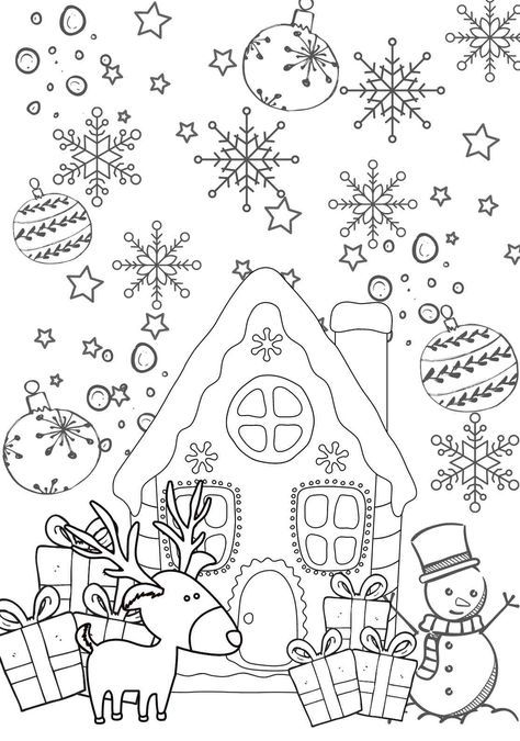 68 Christmas Coloring Pages Edition for Adult 58