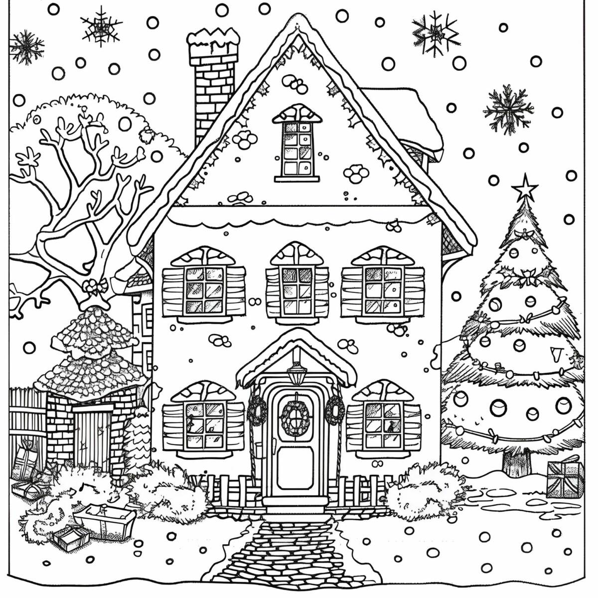 68 Christmas Coloring Pages Edition for Adult 8