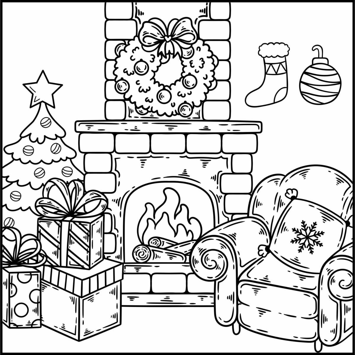 68 Christmas Coloring Pages Edition for Adult 9