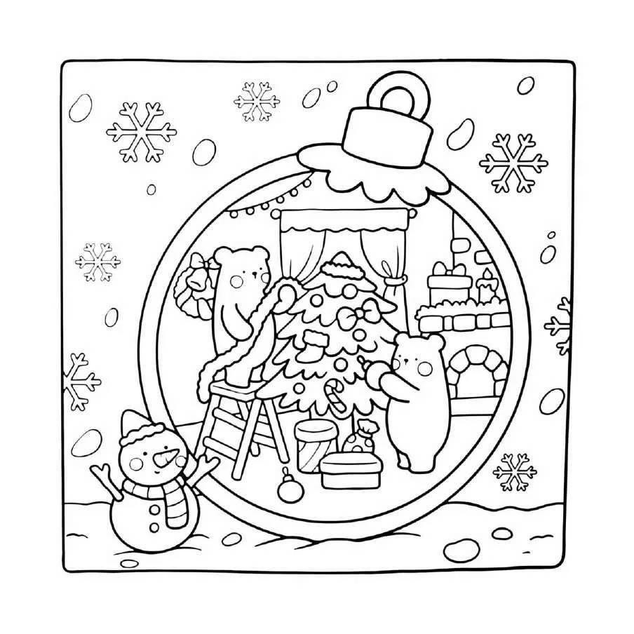 Aesthetic and Cute Christmas Coloring Pages (14)