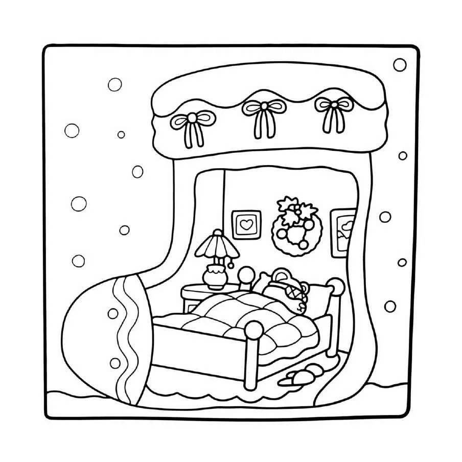 Aesthetic and Cute Christmas Coloring Pages (17)